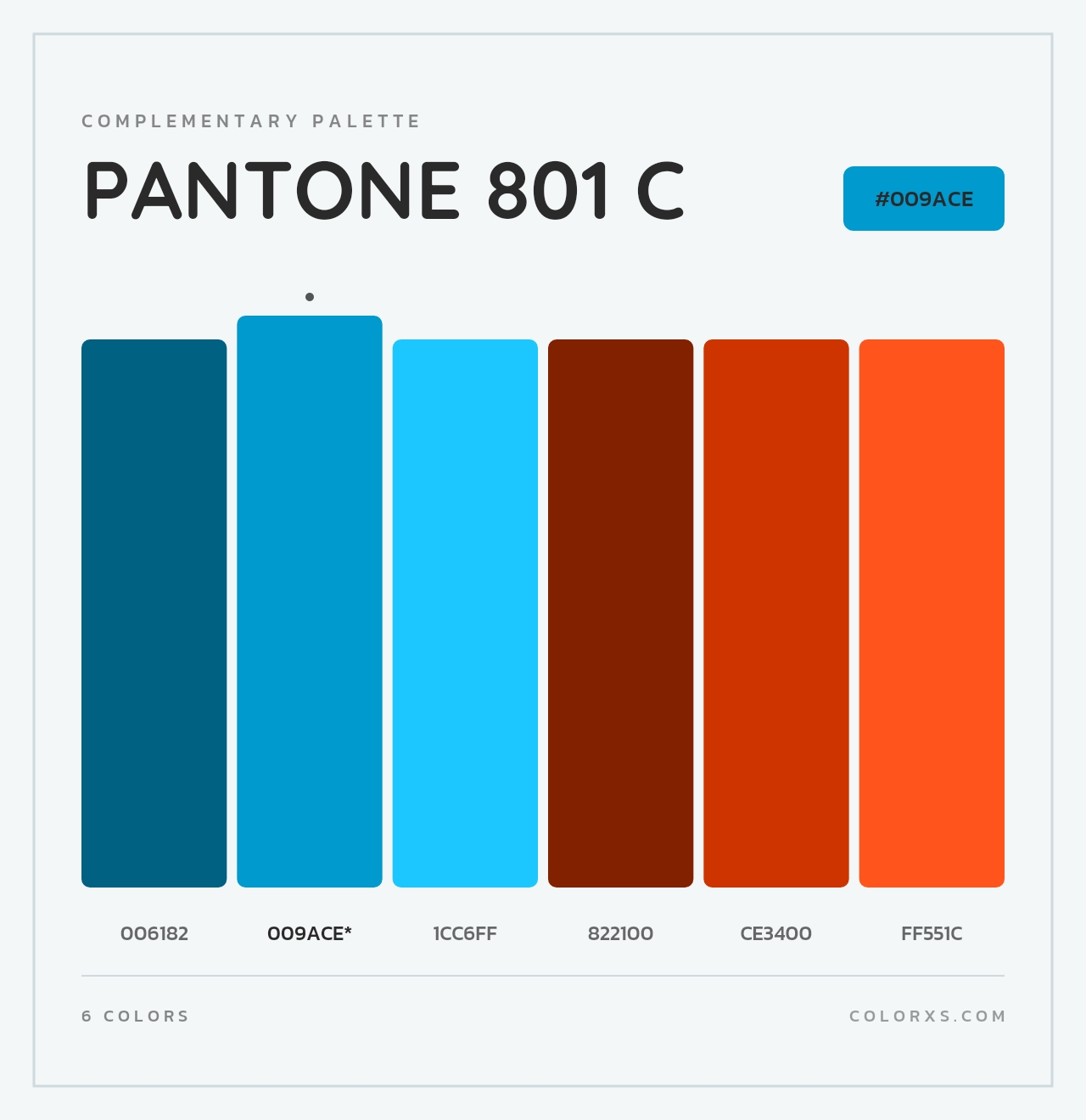PANTONE 801 C - Complementary Color Palette