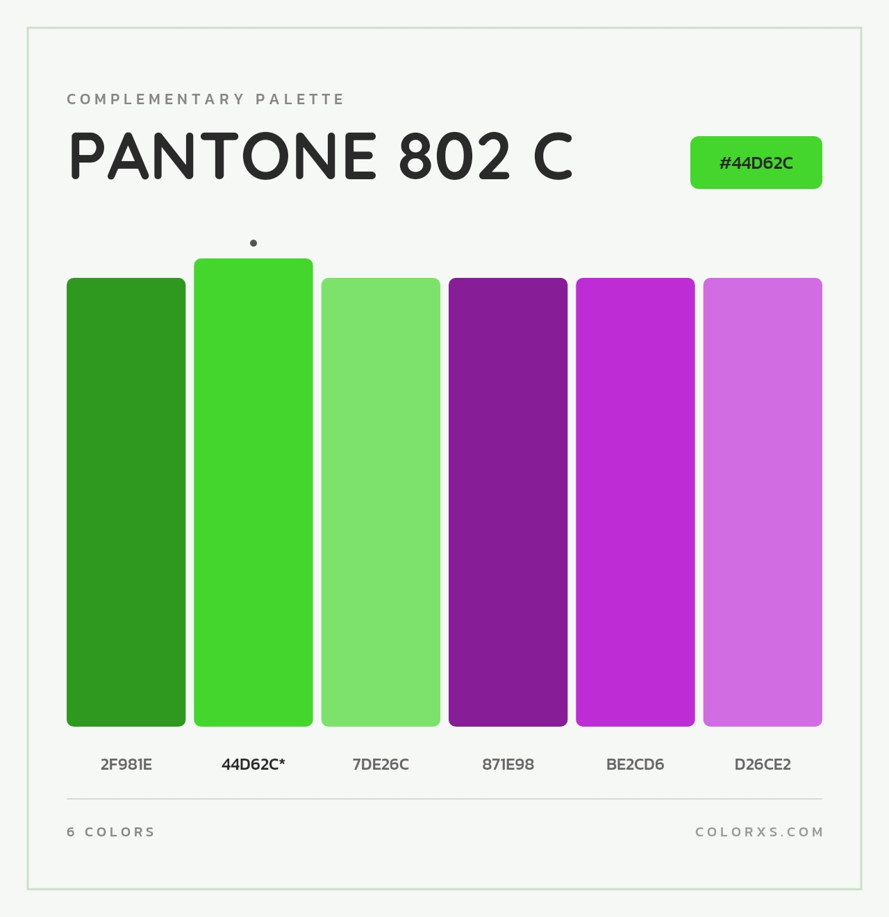 PANTONE 802 C - Complementary Color Palette
