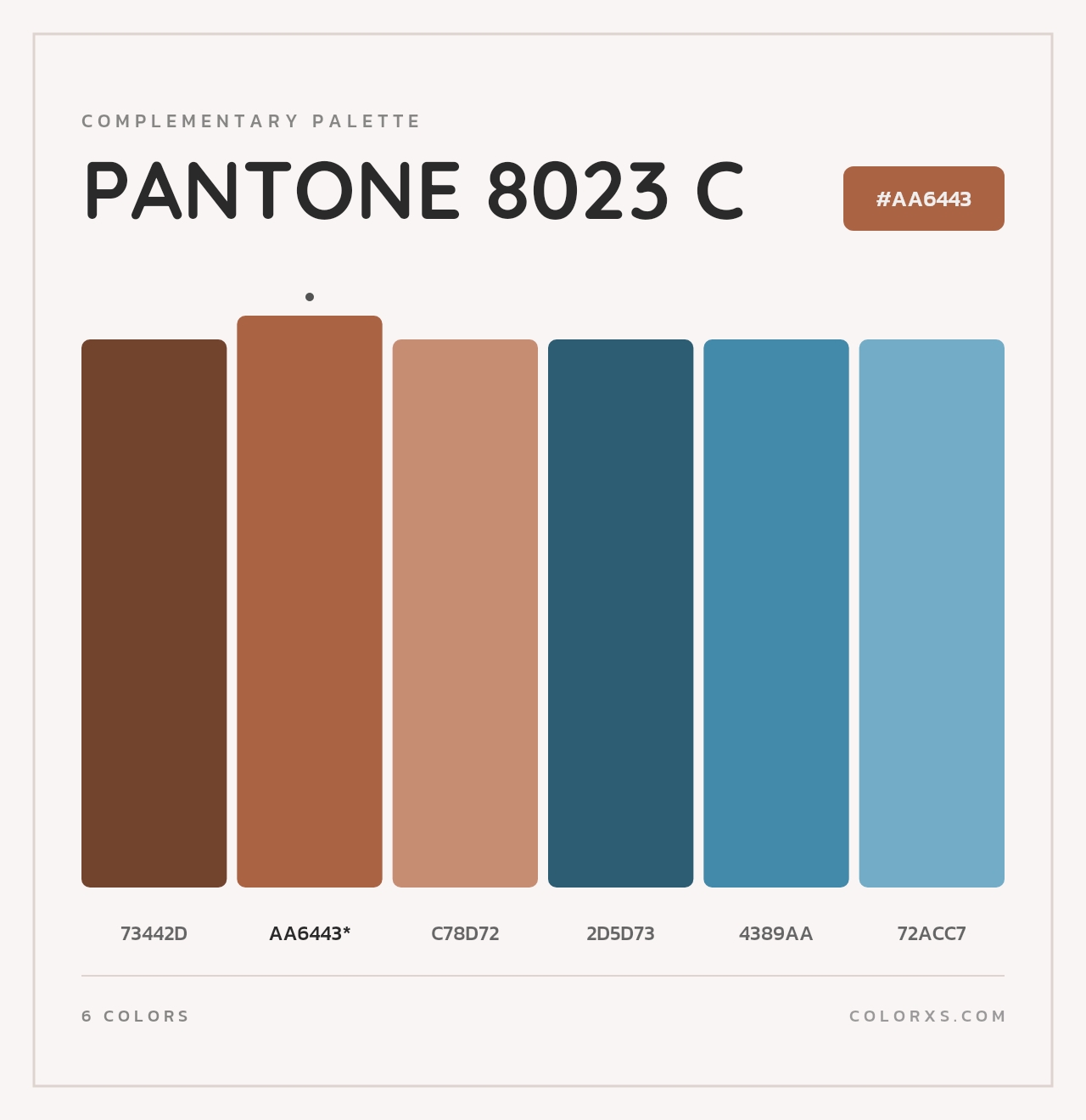 PANTONE 8023 C - Complementary Color Palette