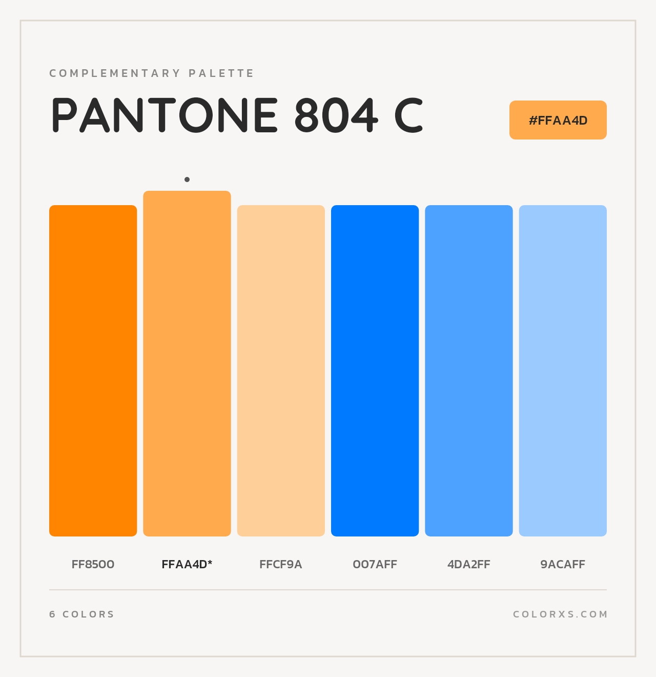 PANTONE 804 C - Complementary Color Palette