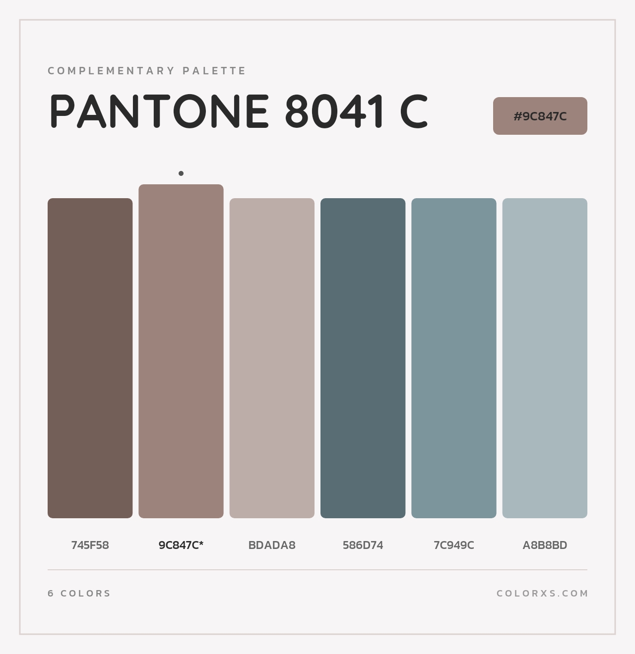 PANTONE 8041 C - Complementary Color Palette