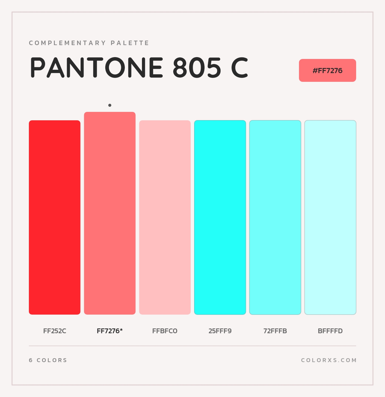 PANTONE 805 C - Complementary Color Palette