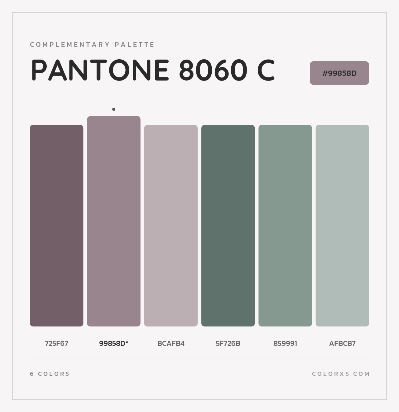 PANTONE 8060 C - Complementary Color Palette
