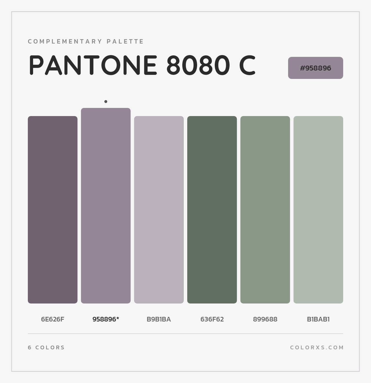 PANTONE 8080 C - Complementary Color Palette