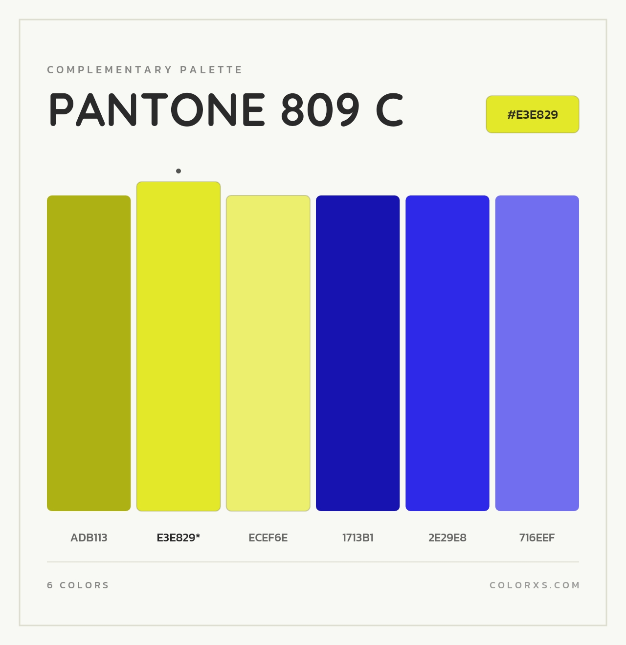 PANTONE 809 C - Complementary Color Palette