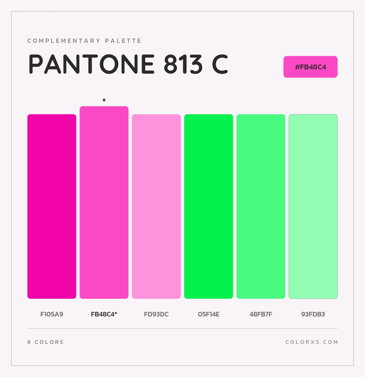 PANTONE 813 C - Complementary Color Palette