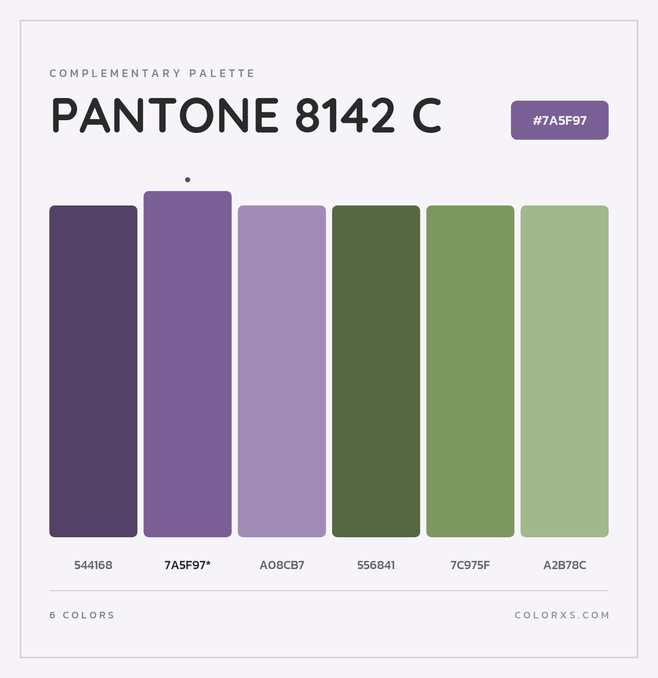 PANTONE 8142 C - Complementary Color Palette