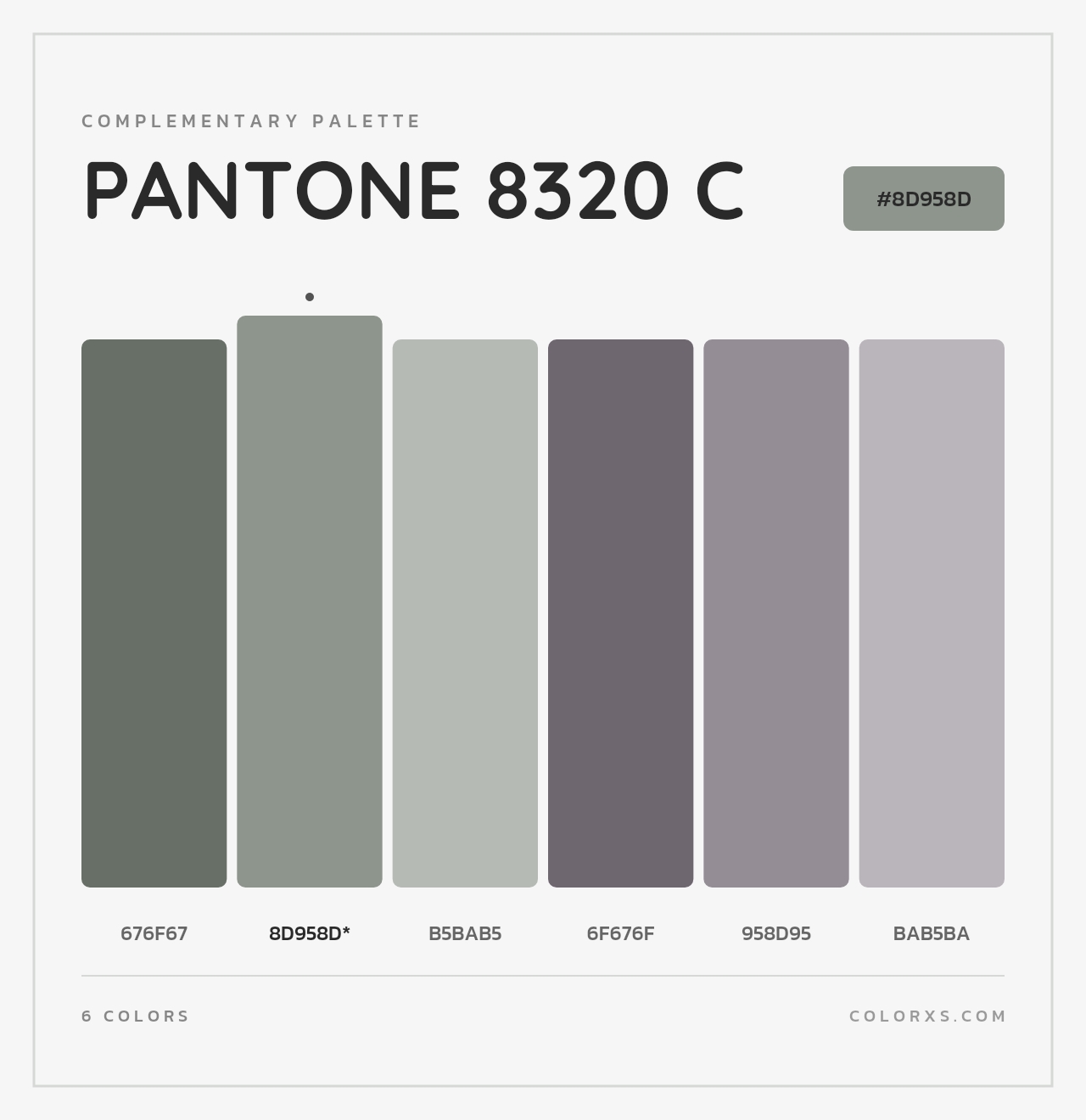 PANTONE 8320 C - Complementary Color Palette