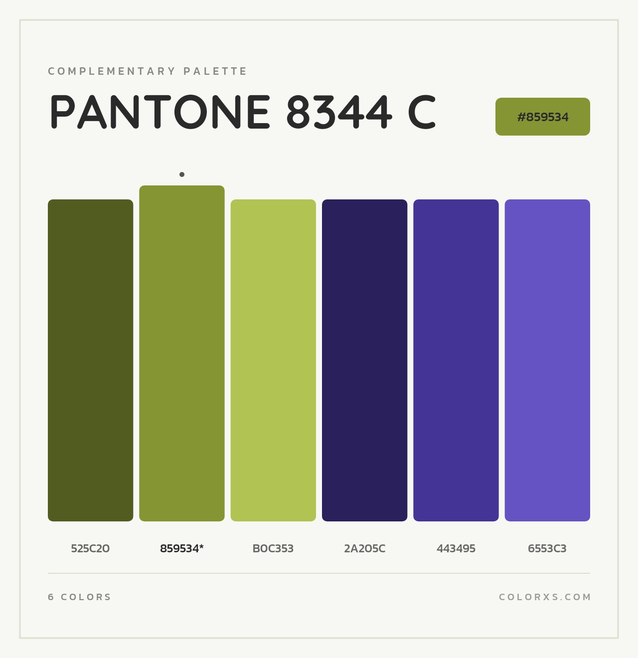 PANTONE 8344 C - Complementary Color Palette