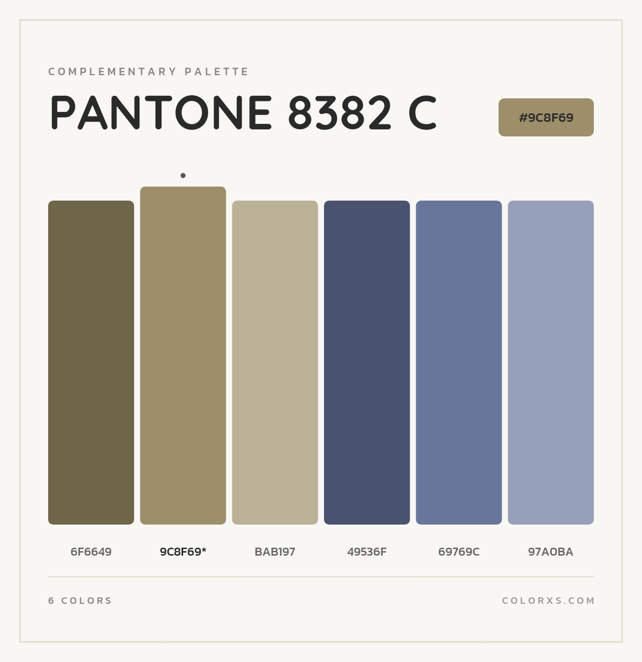 PANTONE 8382 C - Complementary Color Palette