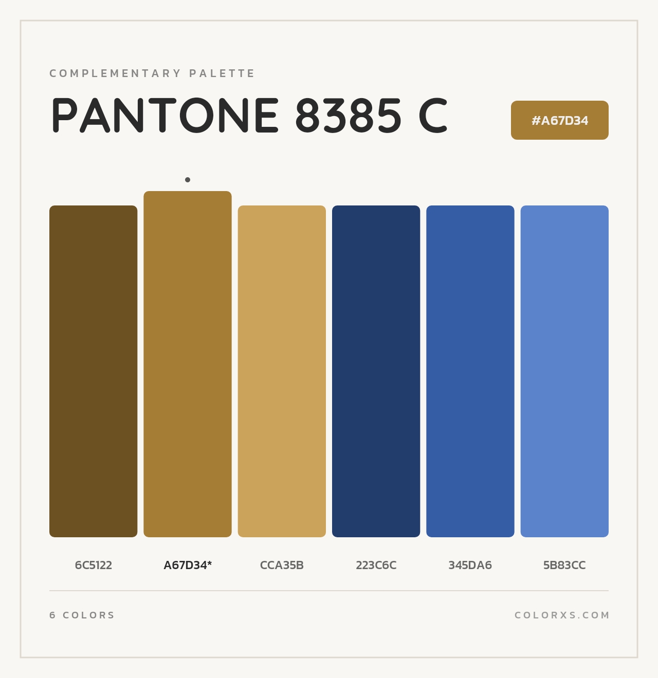 PANTONE 8385 C - Complementary Color Palette