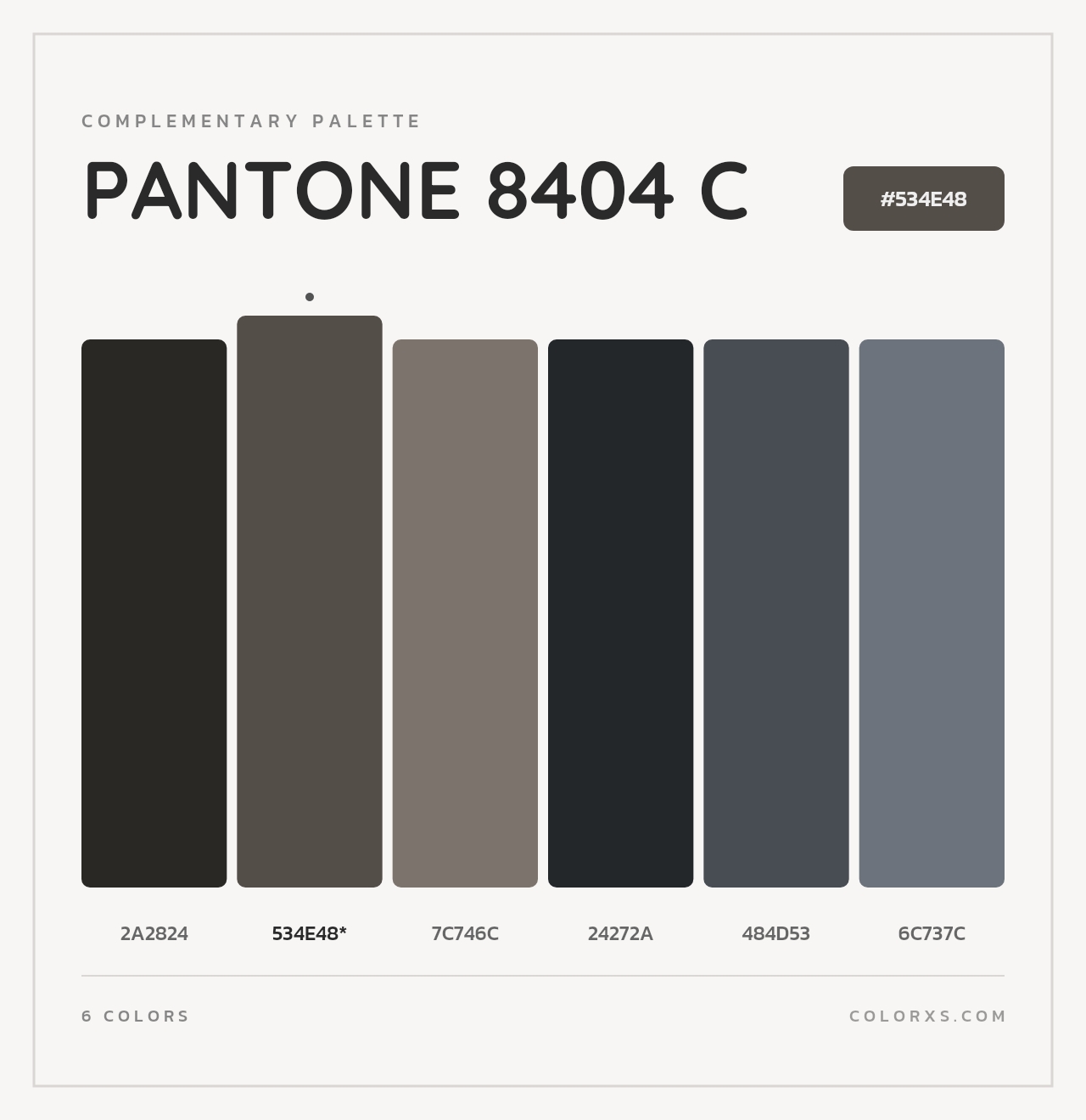 PANTONE 8404 C - Complementary Color Palette