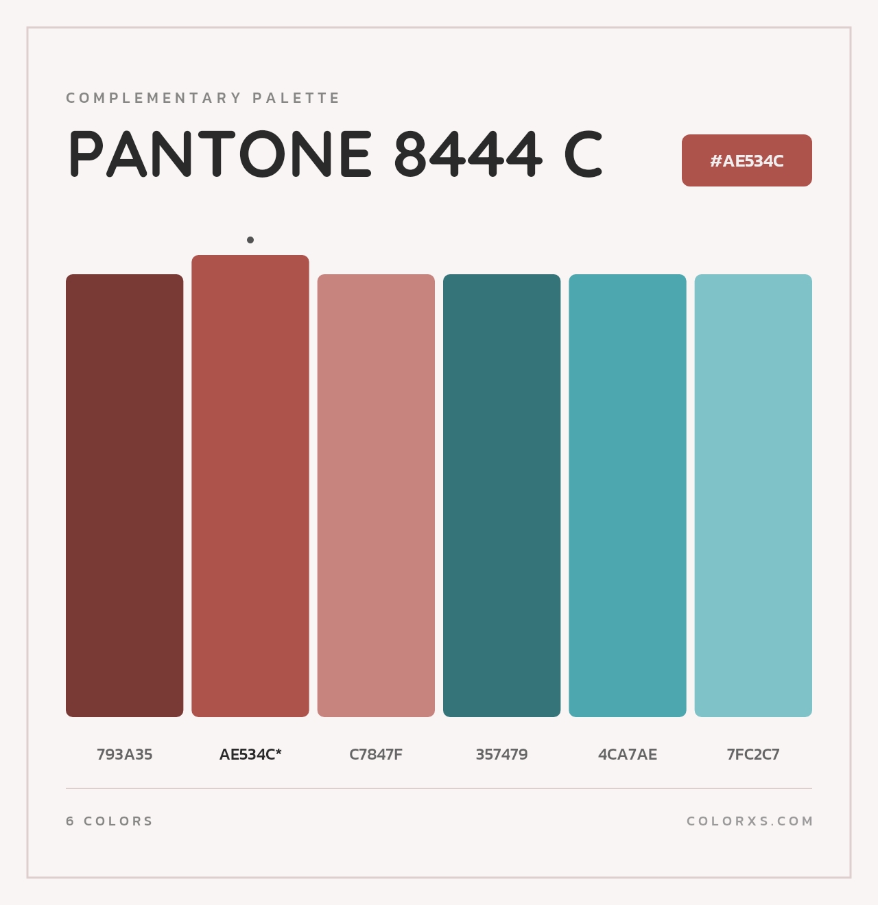 PANTONE 8444 C - Complementary Color Palette