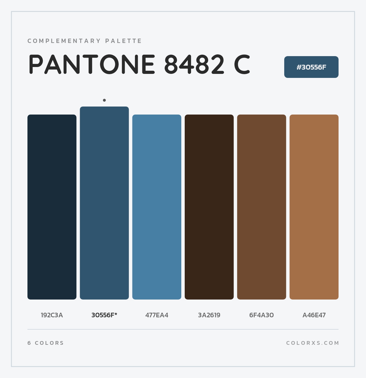 PANTONE 8482 C - Complementary Color Palette