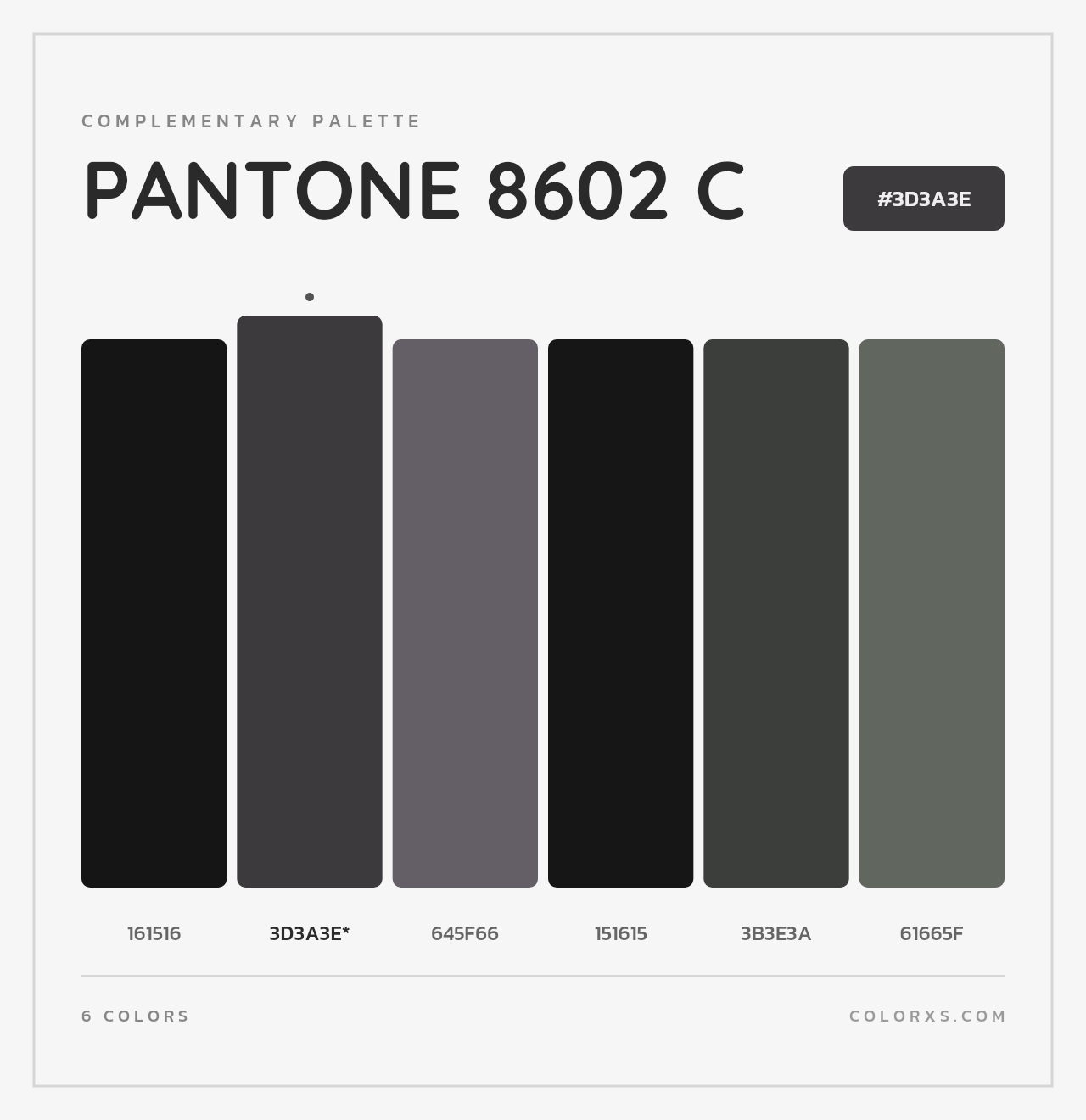 PANTONE 8602 C - Complementary Color Palette