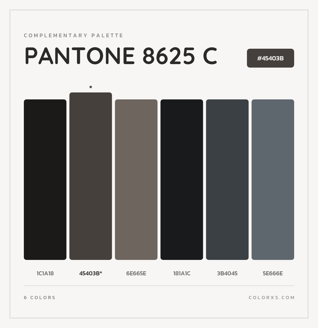 PANTONE 8625 C - Complementary Color Palette