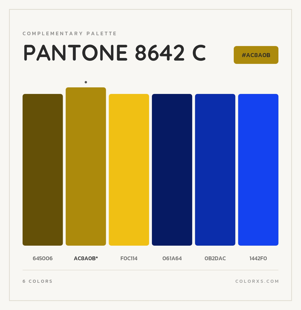 PANTONE 8642 C - Complementary Color Palette