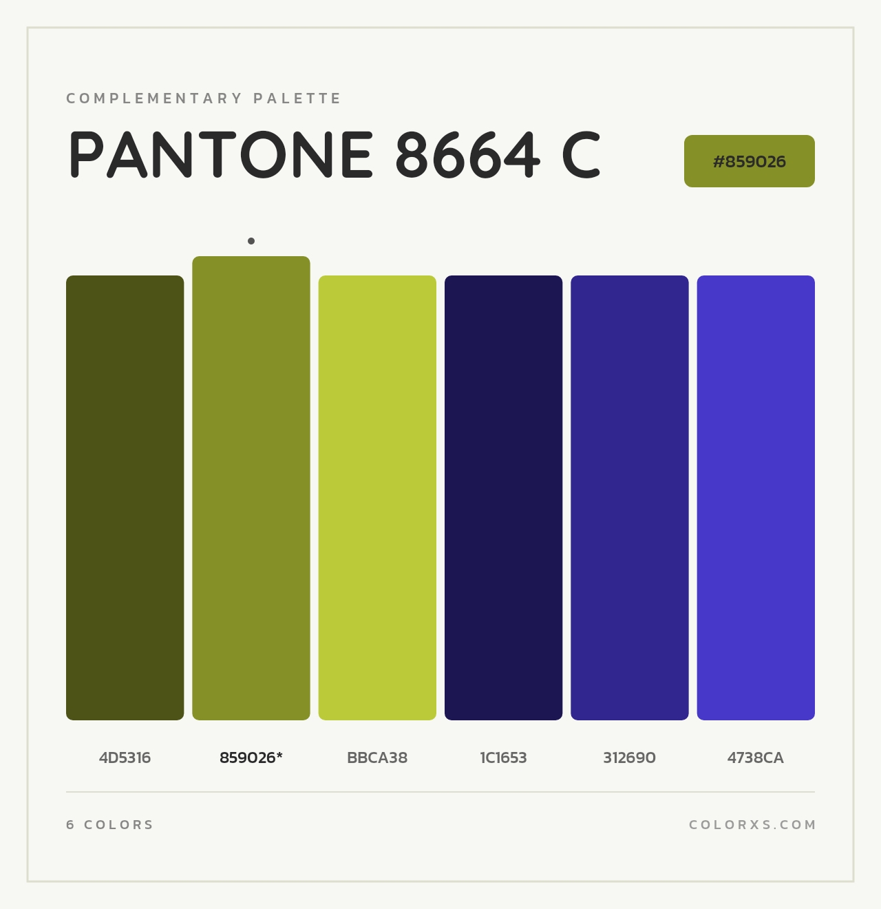 PANTONE 8664 C - Complementary Color Palette