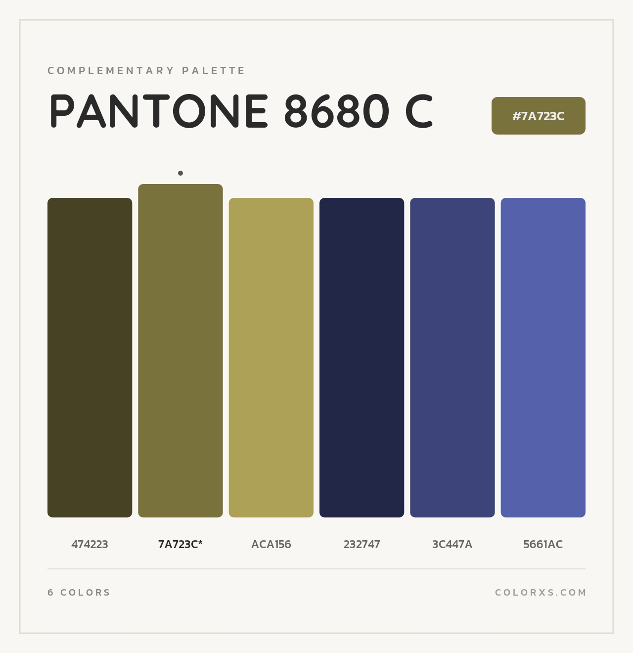 PANTONE 8680 C - Complementary Color Palette