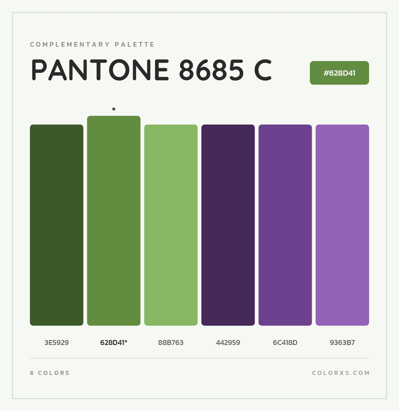 PANTONE 8685 C - Complementary Color Palette