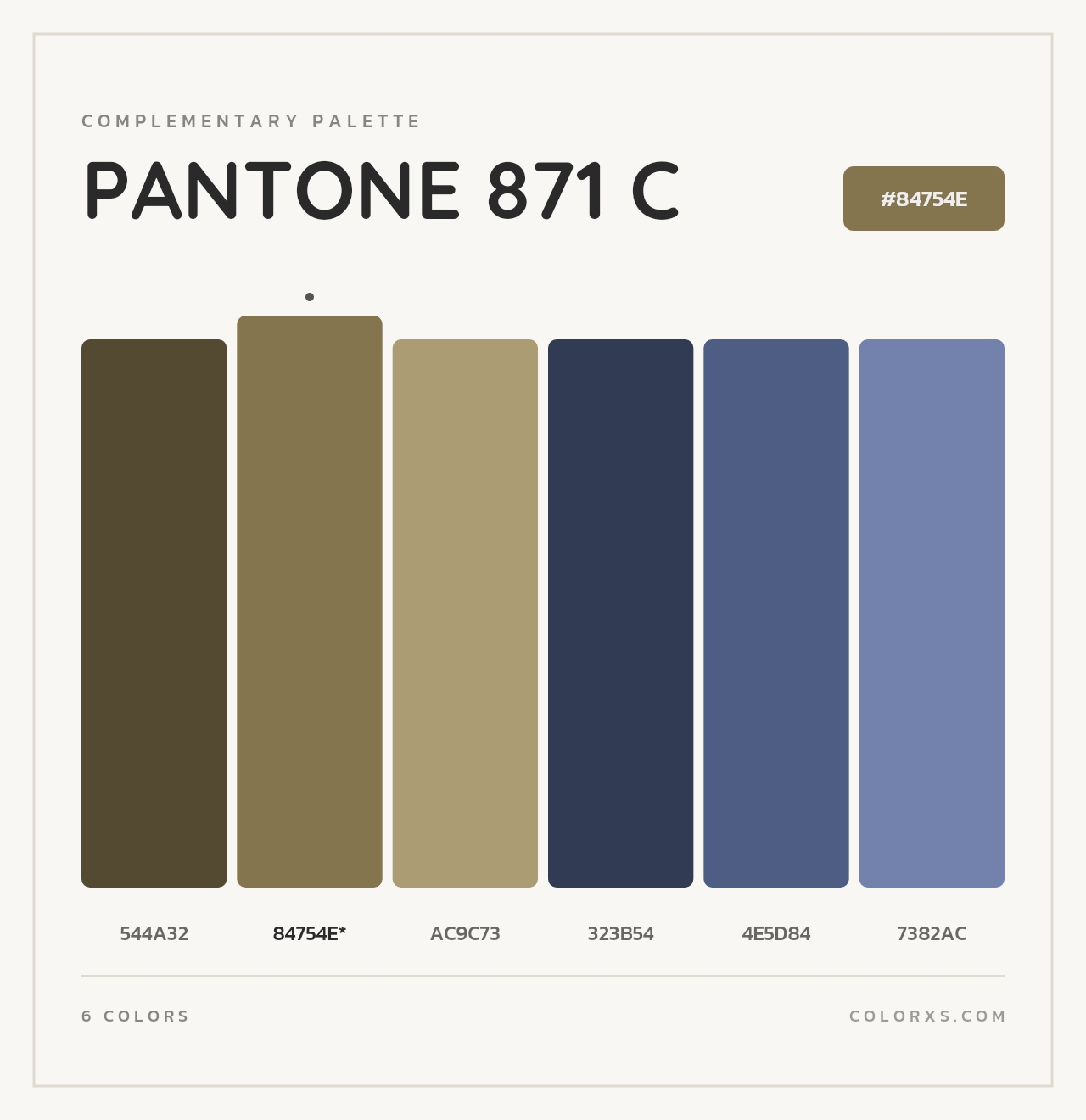PANTONE 871 C - Complementary Color Palette