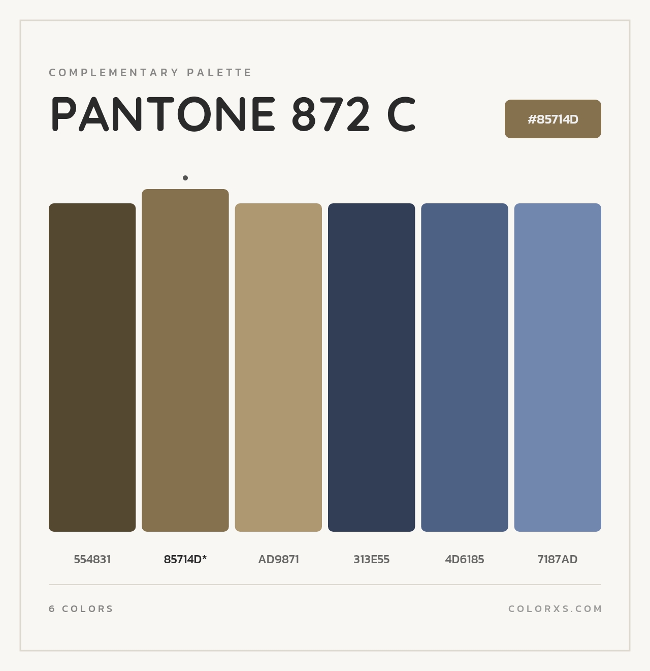 PANTONE 872 C - Complementary Color Palette
