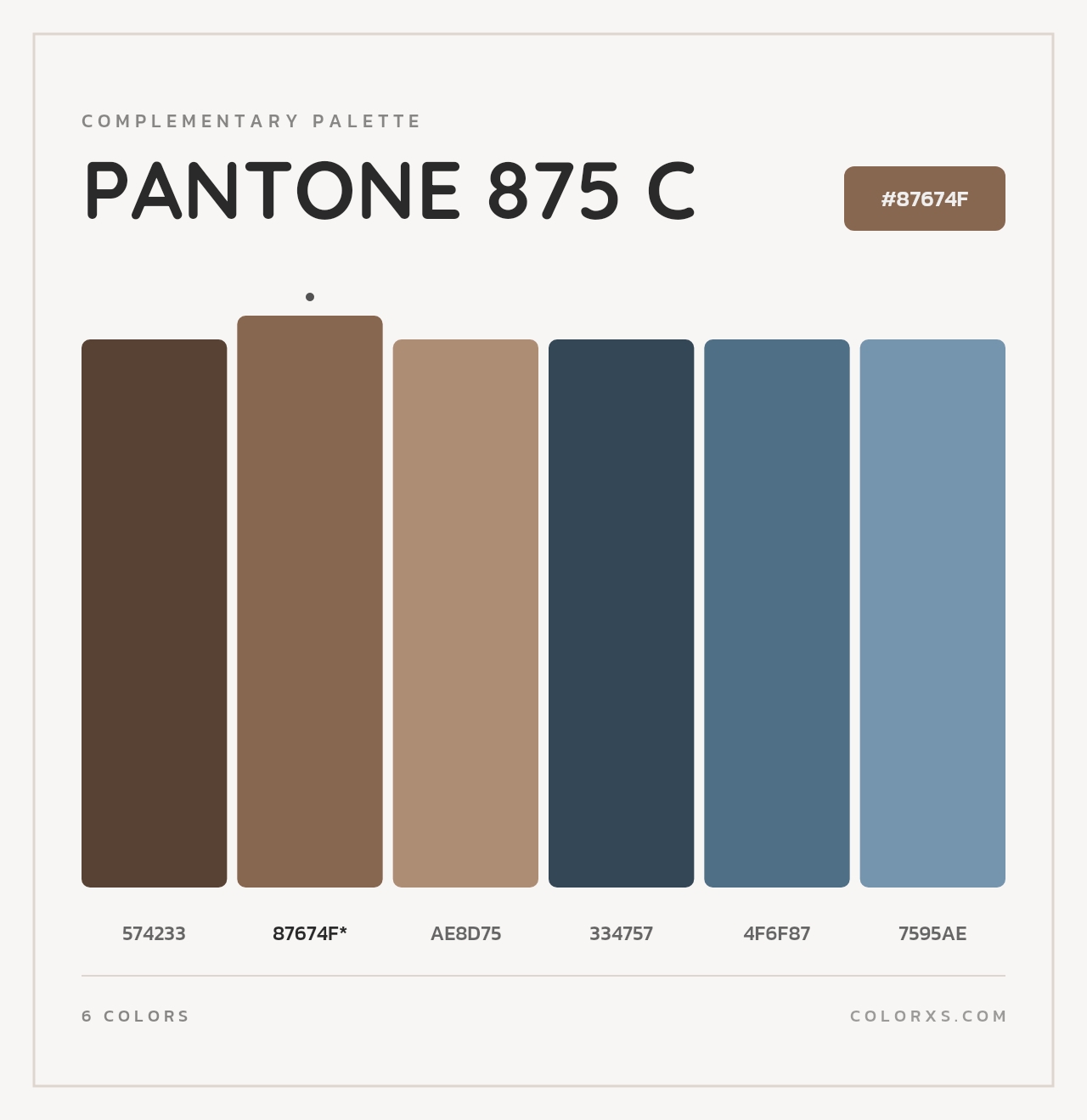 PANTONE 875 C - Complementary Color Palette