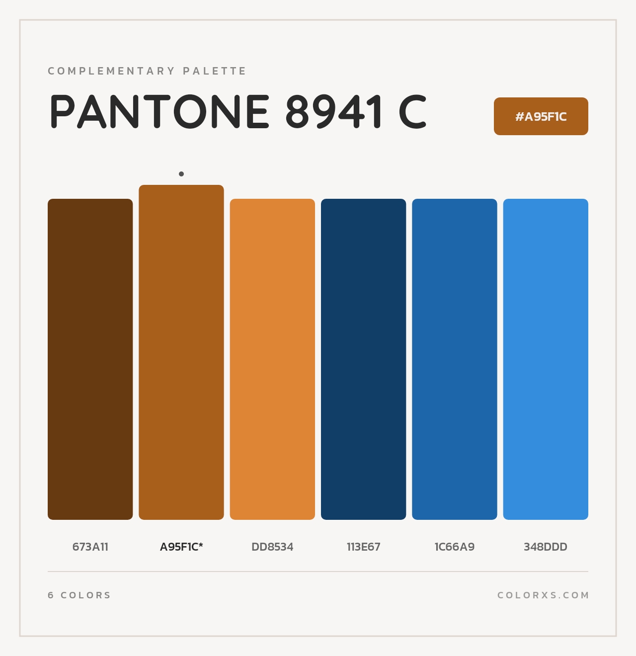 PANTONE 8941 C - Complementary Color Palette
