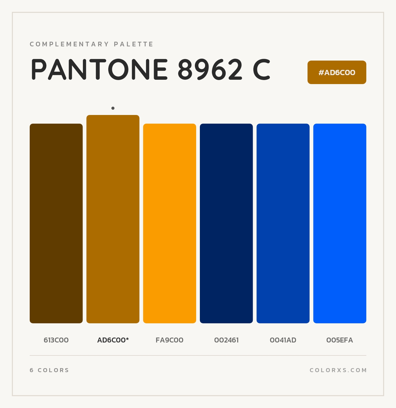 PANTONE 8962 C - Complementary Color Palette