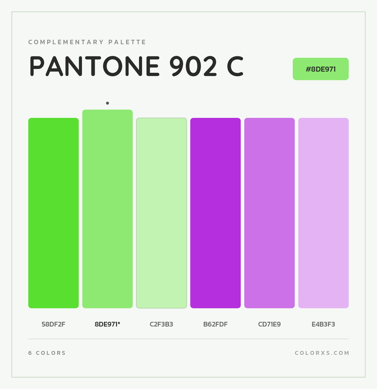 PANTONE 902 C - Complementary Color Palette