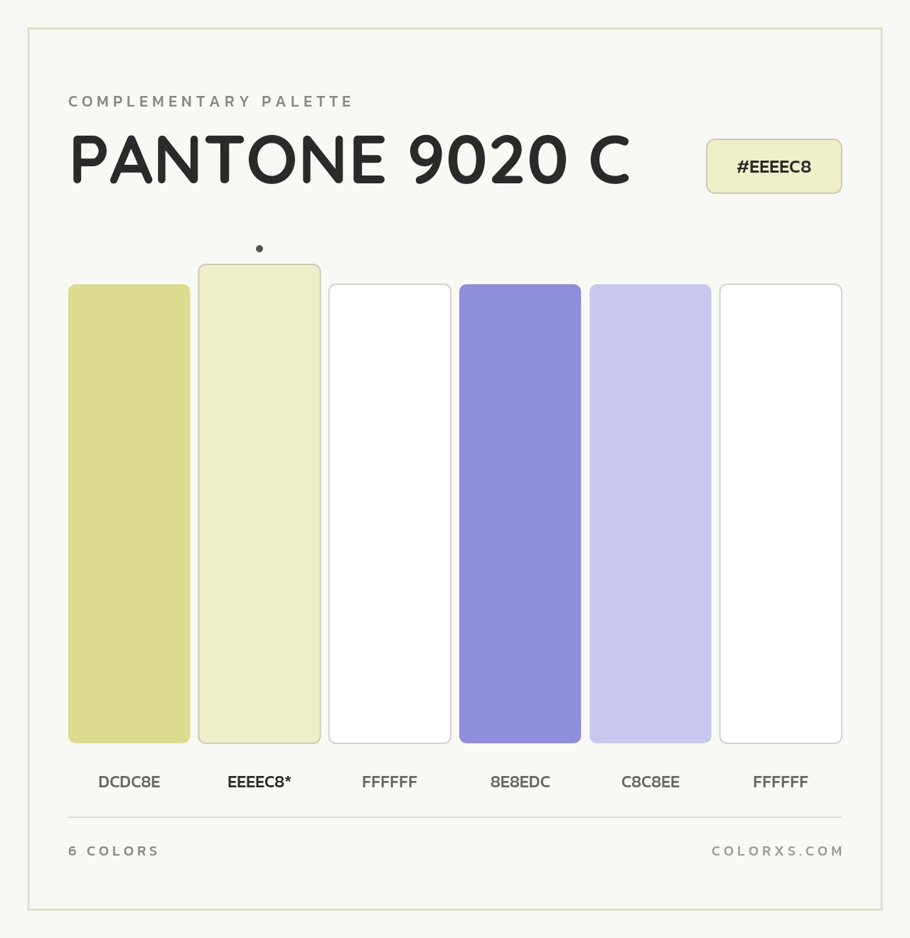 PANTONE 9020 C - Complementary Color Palette