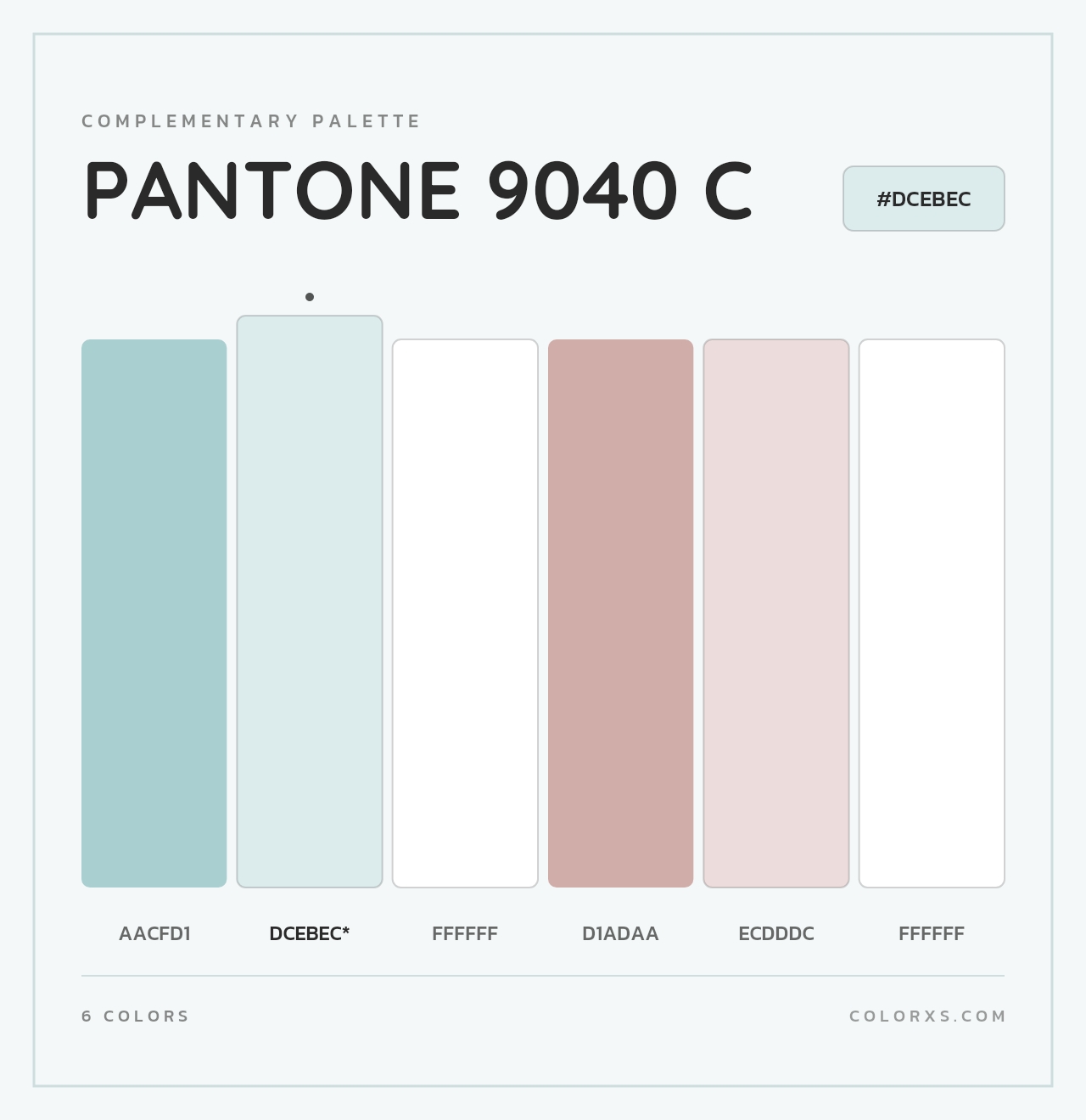 PANTONE 9040 C - Complementary Color Palette