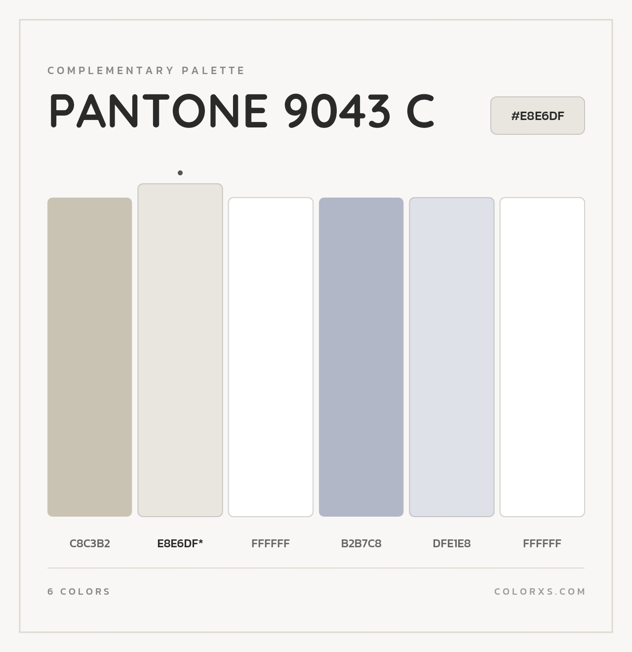 PANTONE 9043 C - Complementary Color Palette
