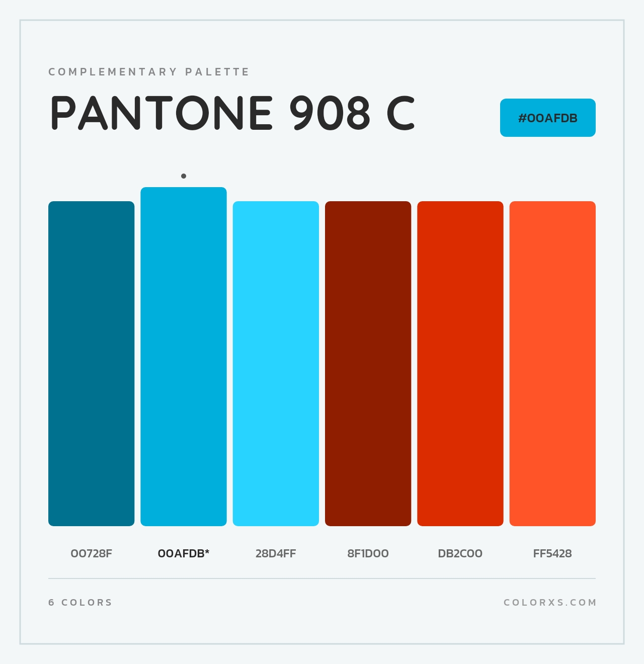 PANTONE 908 C - Complementary Color Palette