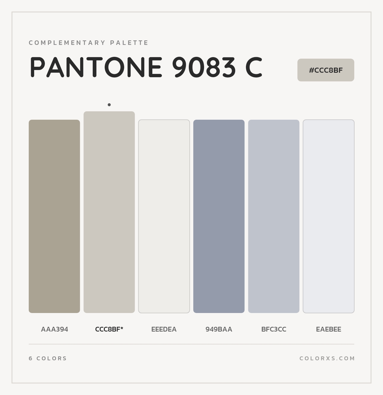 PANTONE 9083 C - Complementary Color Palette