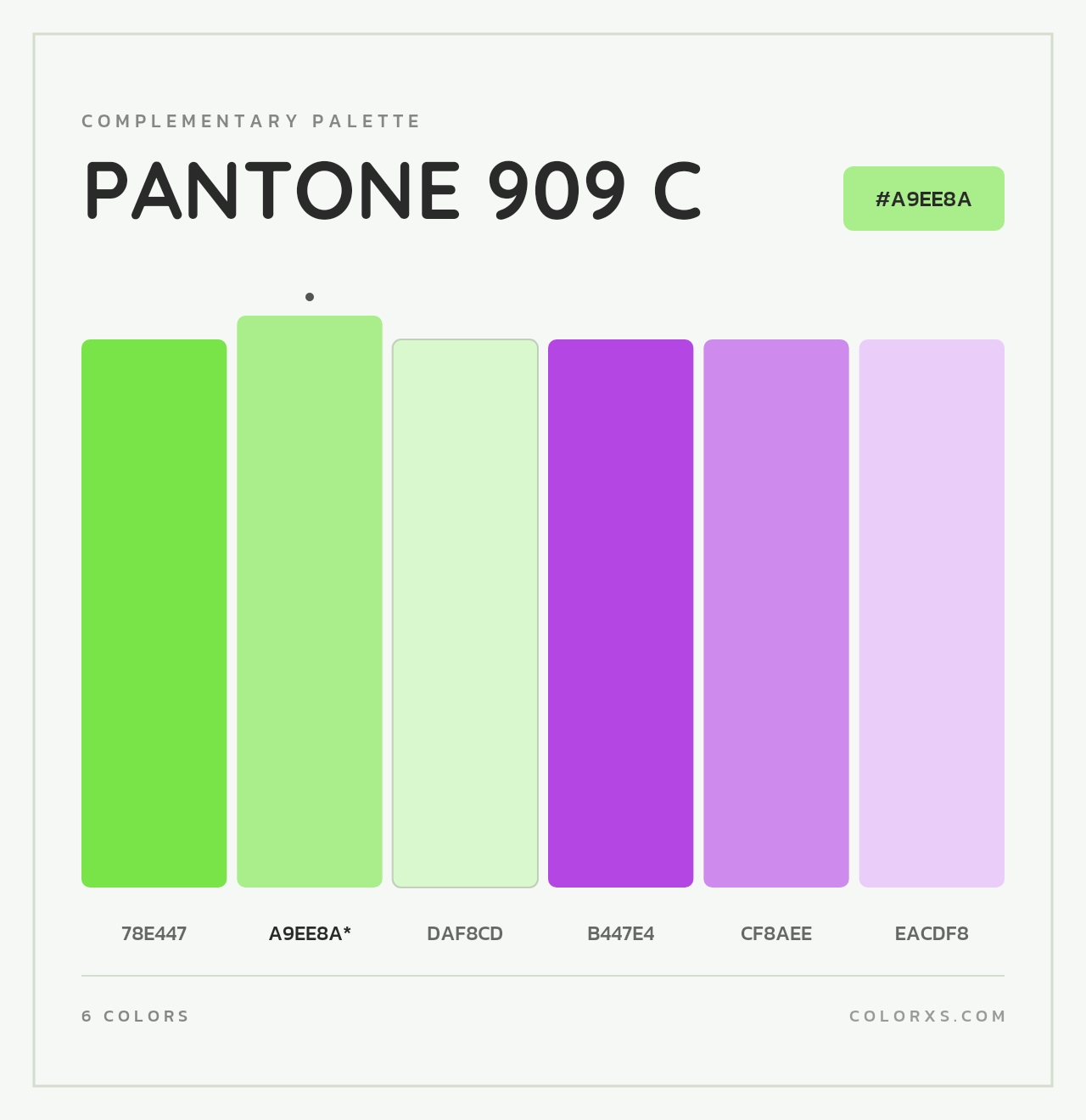 PANTONE 909 C - Complementary Color Palette