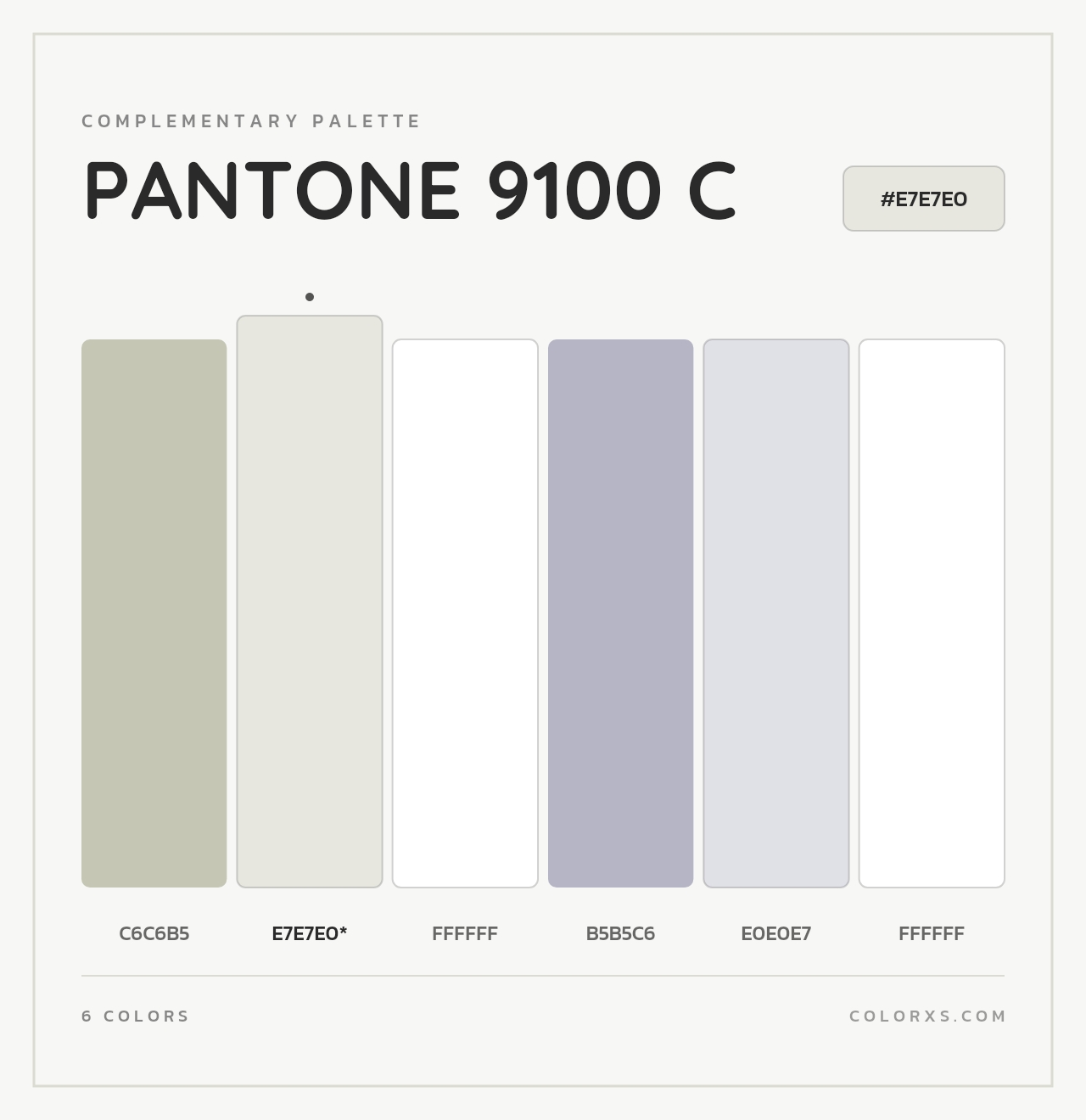 PANTONE 9100 C - Complementary Color Palette