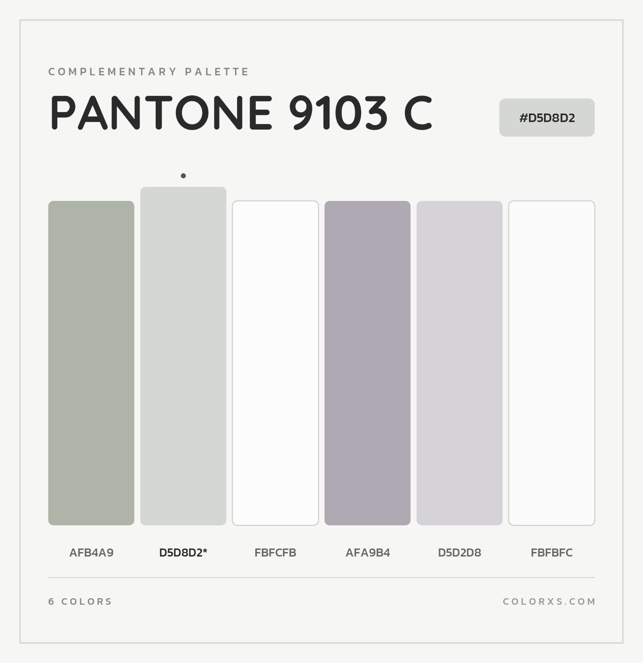 PANTONE 9103 C - Complementary Color Palette
