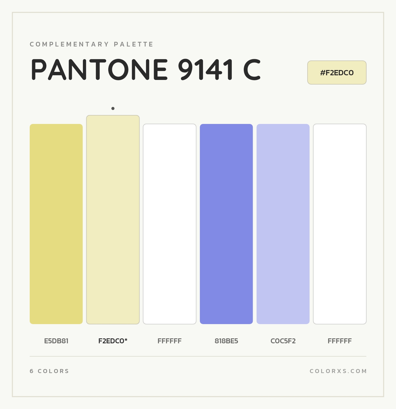 PANTONE 9141 C - Complementary Color Palette