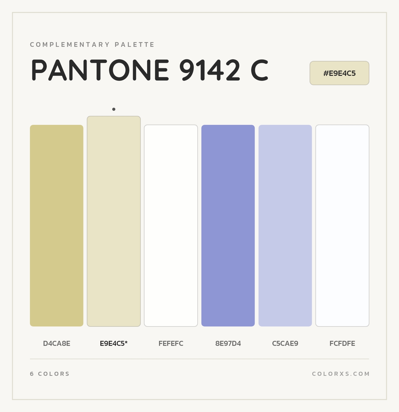 PANTONE 9142 C - Complementary Color Palette