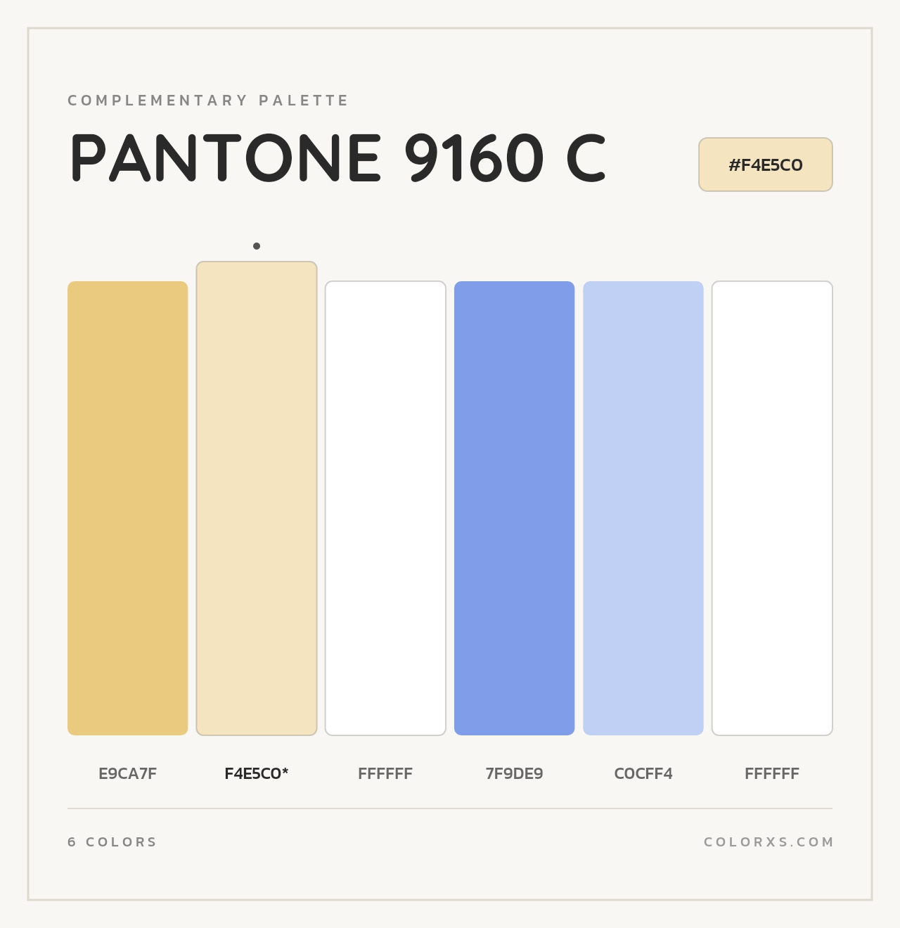 PANTONE 9160 C - Complementary Color Palette