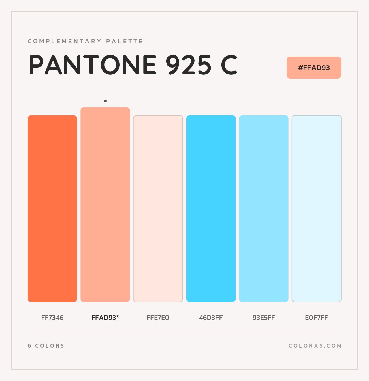 PANTONE 925 C - Complementary Color Palette