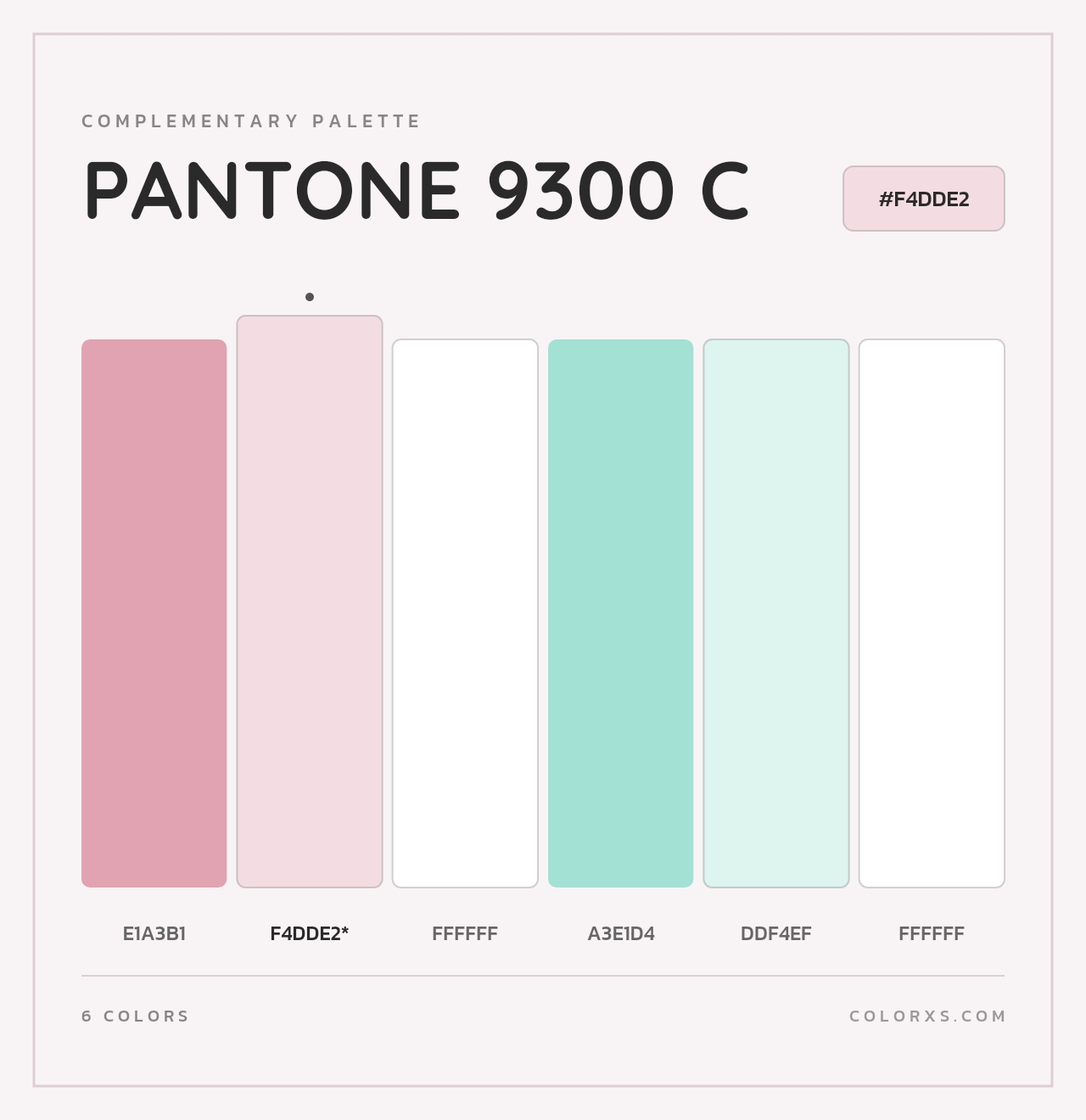 PANTONE 9300 C - Complementary Color Palette