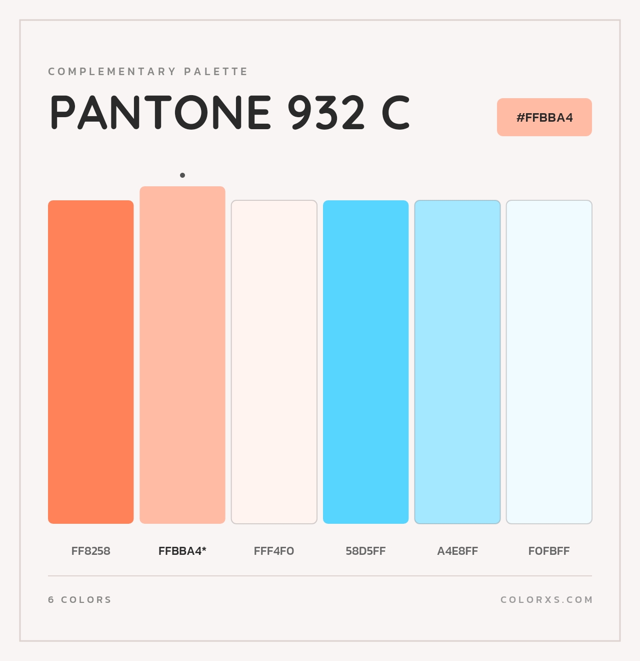 PANTONE 932 C - Complementary Color Palette
