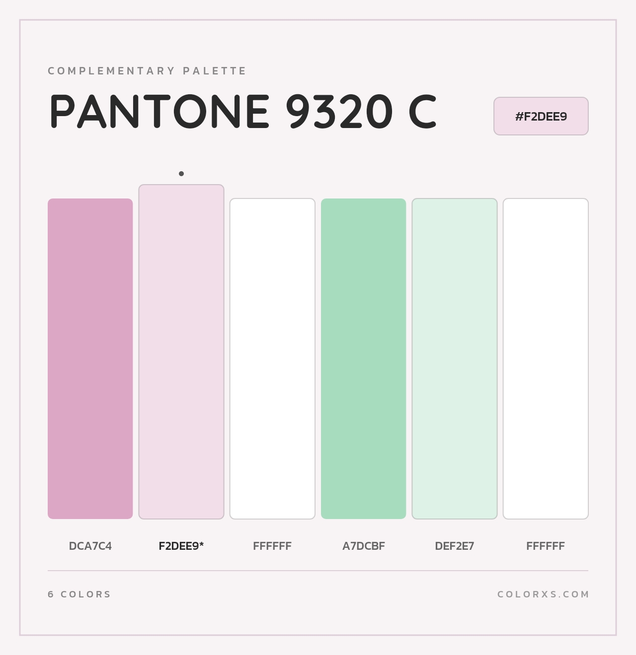 PANTONE 9320 C - Complementary Color Palette