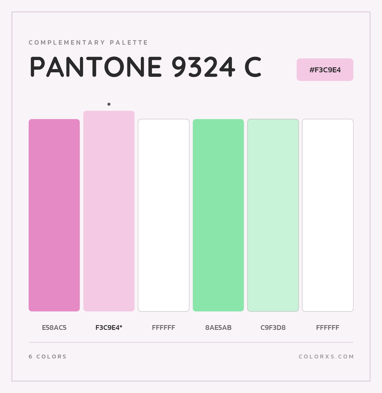 PANTONE 9324 C - Complementary Color Palette