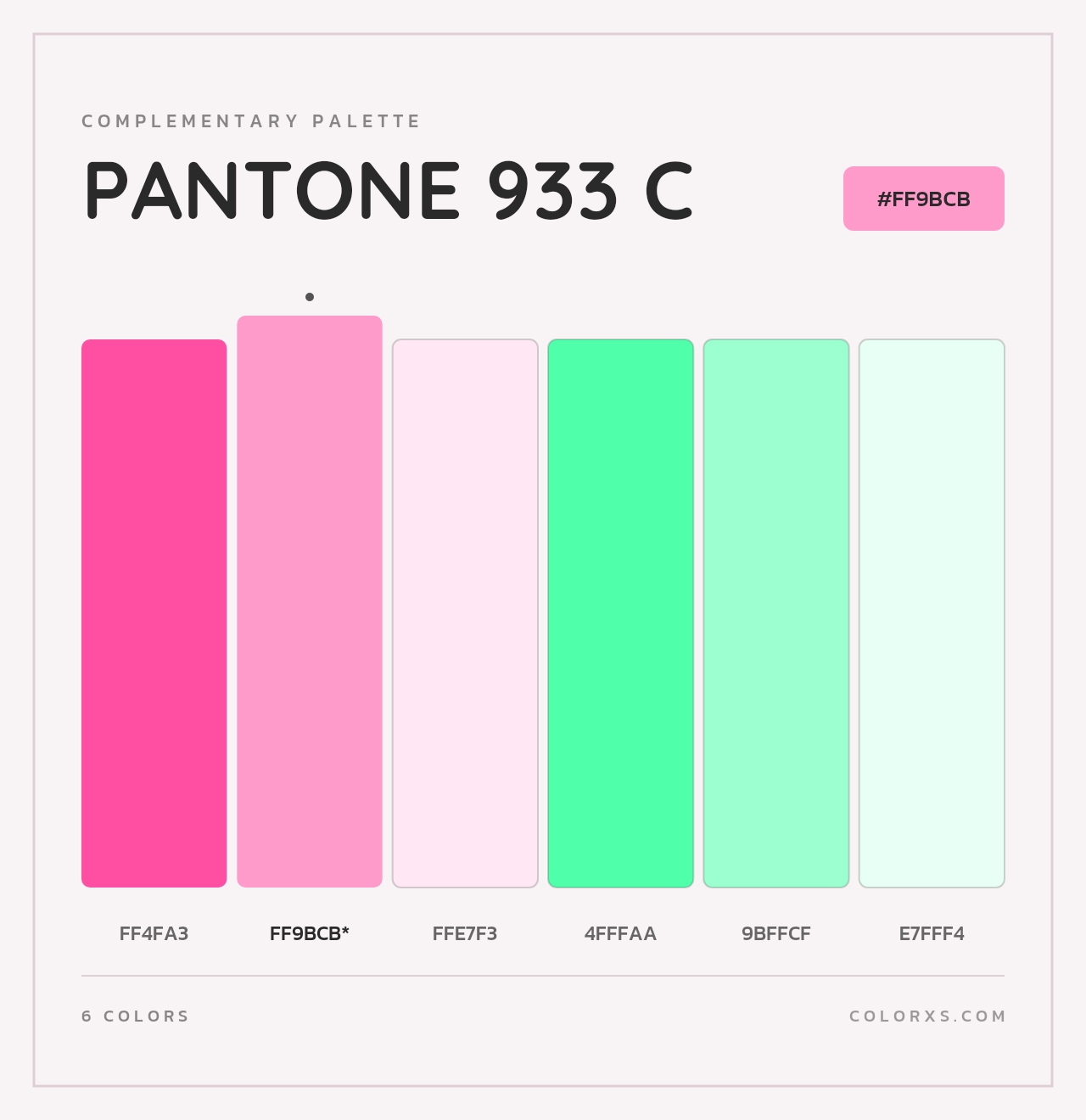 PANTONE 933 C - Complementary Color Palette