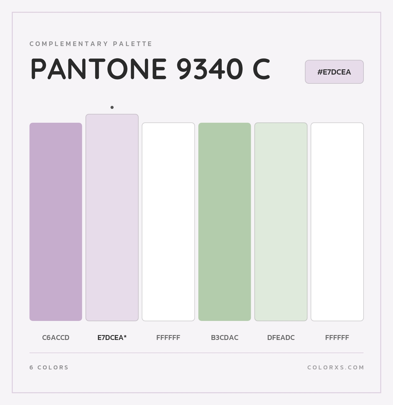 PANTONE 9340 C - Complementary Color Palette