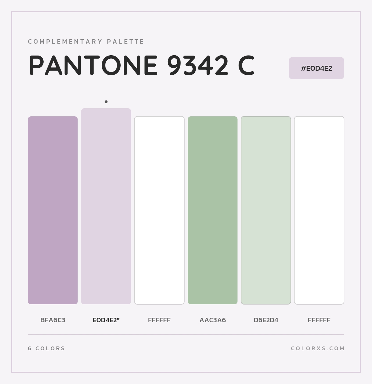 PANTONE 9342 C - Complementary Color Palette