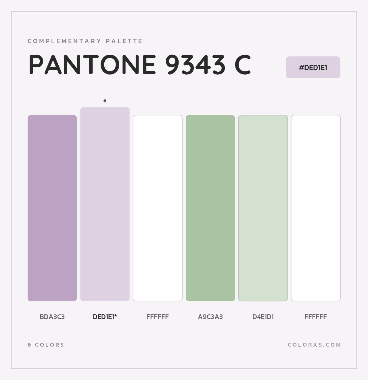 PANTONE 9343 C - Complementary Color Palette